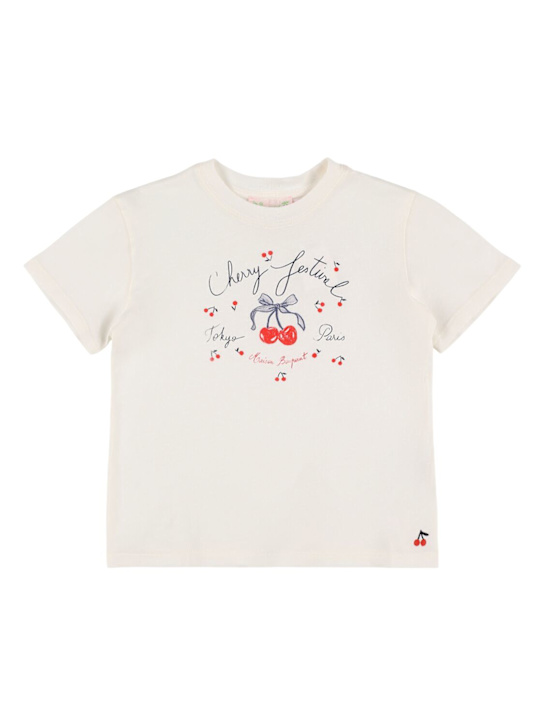 Bonpoint: コットンジャージーTシャツ - kids-girls_0 | Luisa Via Roma