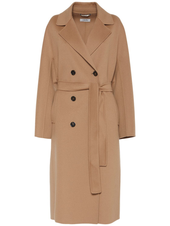 'S Max Mara: Paul wool double breasted long coat - women_0 | Luisa Via Roma