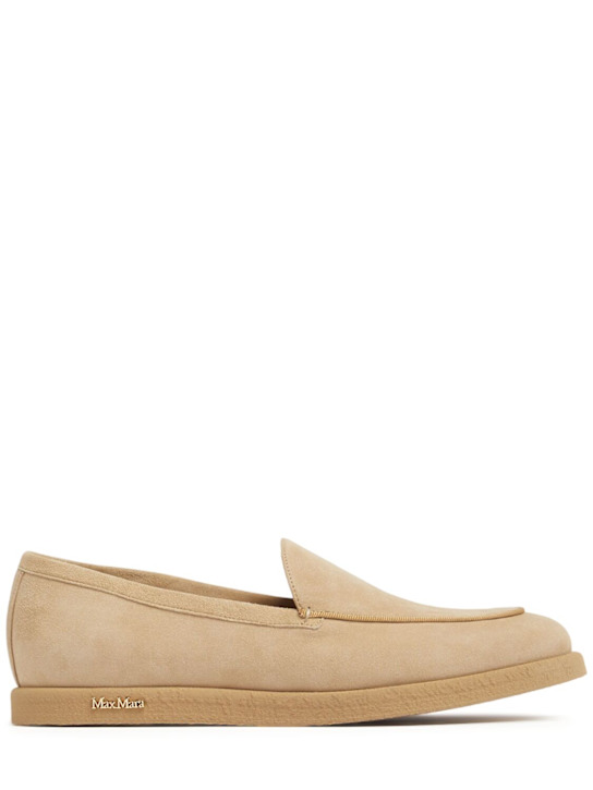 Max Mara: Softymoc suede loafers - women_0 | Luisa Via Roma