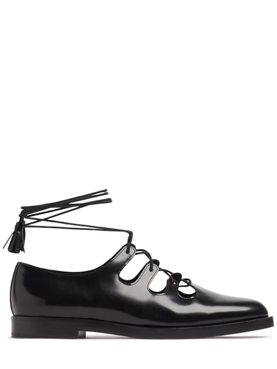 Max Mara: Ghil leather lace-up shoes - women_0 | Luisa Via Roma