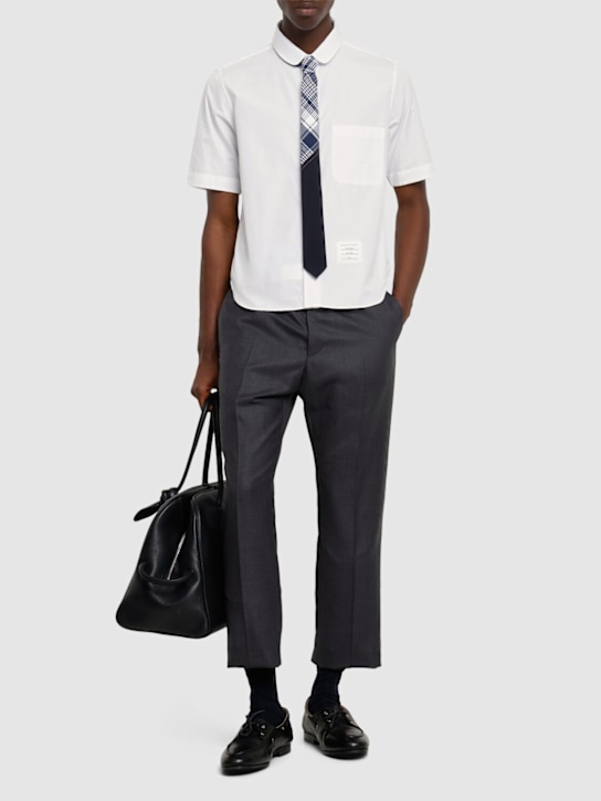 Thom Browne: Hemd aus Baumwolle - Weiß - men_1 | Luisa Via Roma