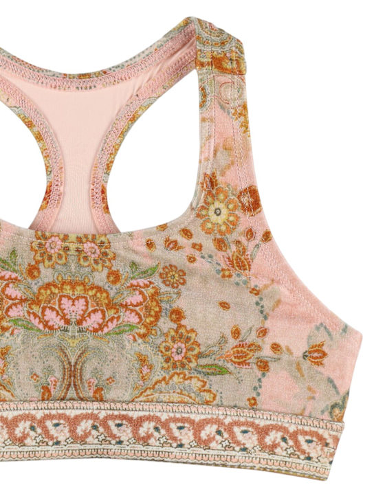 Zimmermann: Bikini in Lycra stampata - Rosa/Multi - kids-girls_1 | Luisa Via Roma