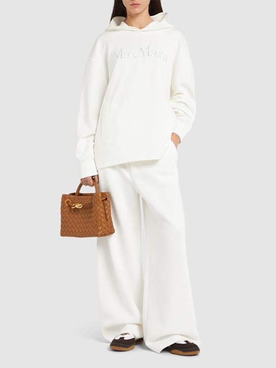 'S Max Mara: Merlot jersey wide leg pants - women_1 | Luisa Via Roma