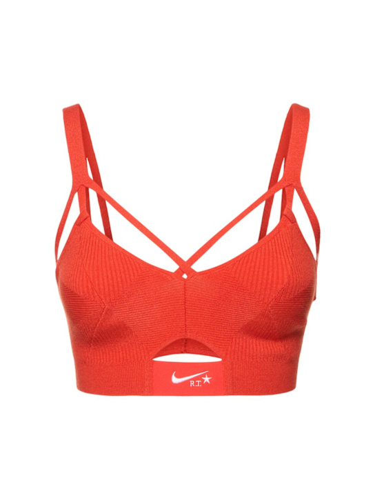 Nike: Top in maglia Riccardo Tisci - Havanero Red - women_0 | Luisa Via Roma