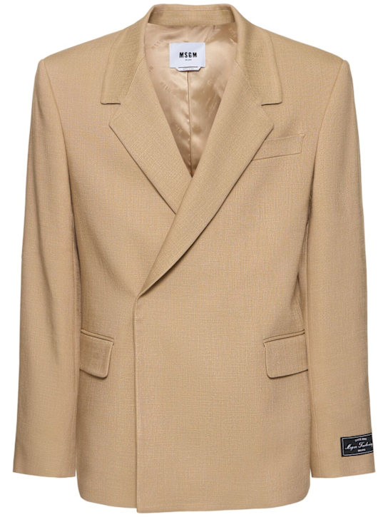 MSGM: Viscose blend jacket - men_0 | Luisa Via Roma