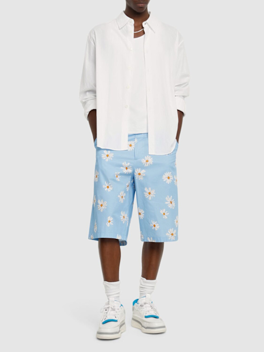 Moschino: Daisy shorts - Light Blue - men_1 | Luisa Via Roma