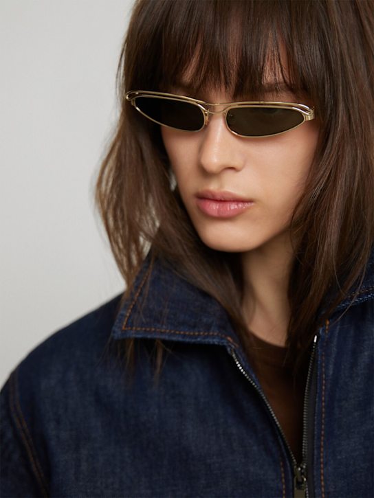 The Attico: Slim metal sunglasses - women_1 | Luisa Via Roma