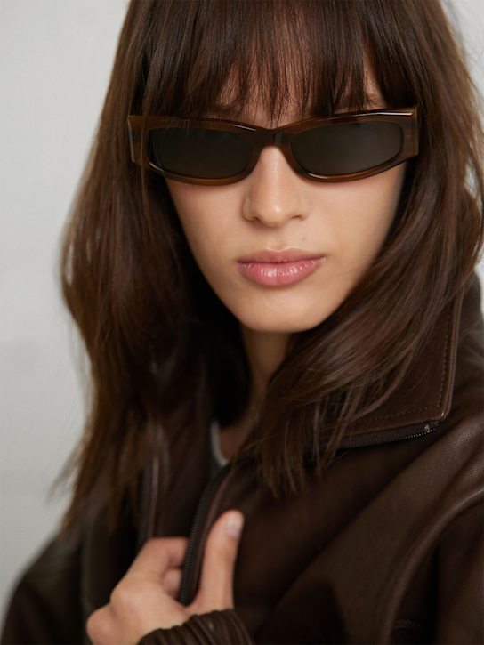 St. Agni: Everyday squared acetate sunglasses - Tortoiseshell/Brown - women_1 | Luisa Via Roma