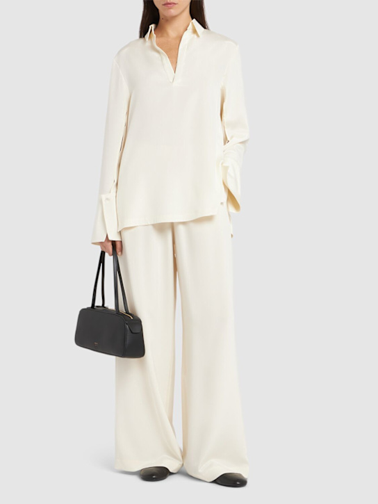 Max Mara: Dover silk blend shirt - women_1 | Luisa Via Roma