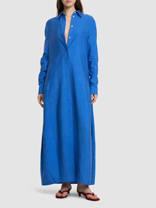 Toteme: Parachute long shirt dress - Blue - women_1 | Luisa Via Roma