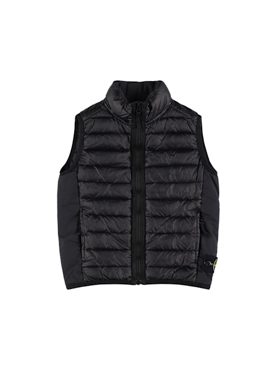 Stone Island Junior: Down vest - Black - kids-boys_0 | Luisa Via Roma