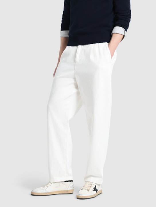 Golden Goose: 30mm hohe Sneakers aus Nappaleder „Ball Star“ - Weiß/Schwarz - men_1 | Luisa Via Roma