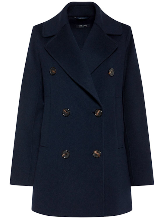 'S Max Mara: Caban wool double breasted short coat - women_0 | Luisa Via Roma