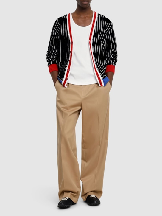 MSGM: Cotton blend pants - men_1 | Luisa Via Roma