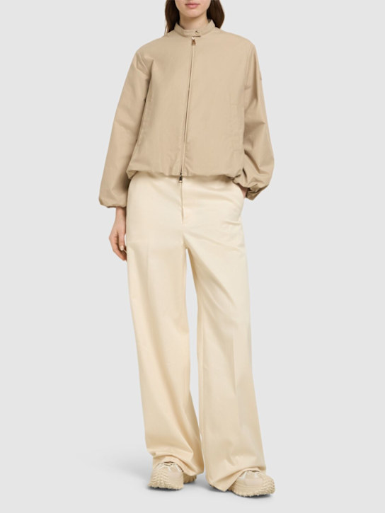 Moncler: Gruissan cotton blend jacket - women_1 | Luisa Via Roma