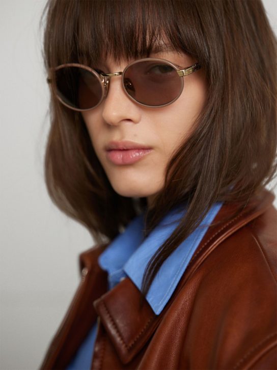 Prada: Symbole acetate sunglasses - Pecan/Purple - women_1 | Luisa Via Roma