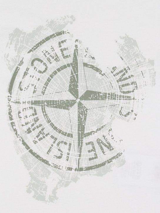 Stone Island Junior: Camiseta de jersey de algodón estampada - kids-girls_1 | Luisa Via Roma