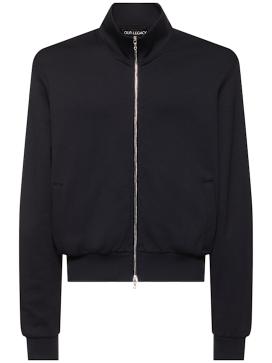 Our Legacy: Giacca Mob in misto cotone con zip - Nero - men_0 | Luisa Via Roma