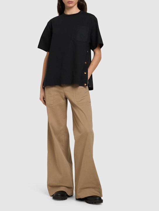 Moncler: Cotton t-shirt with pocket - women_1 | Luisa Via Roma