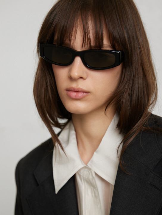 St. Agni: Everyday squared acetate sunglasses - Black/Grey - women_1 | Luisa Via Roma