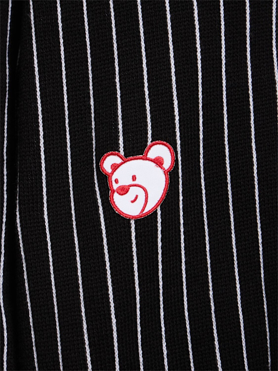InBetweeners: Unisex striped cotton cardigan - Nero/Black - men_4 | Luisa Via Roma