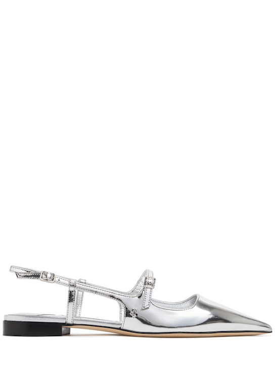 Jimmy Choo: 10mm Didi metallic leather flats - women_0 | Luisa Via Roma