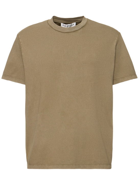 Our Legacy: T-shirt Box in cotone - Verde - men_0 | Luisa Via Roma