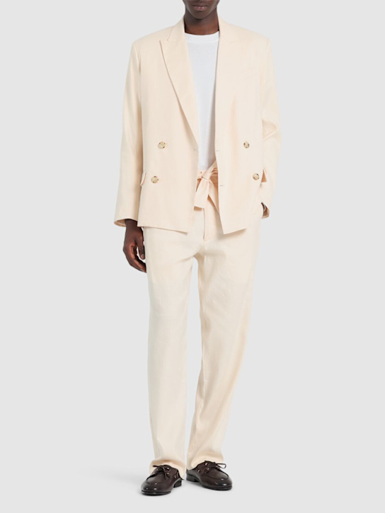 Commas: Double breast jacket - Cream - men_1 | Luisa Via Roma