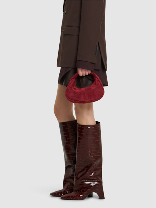 Coperni: 85mm Bridge embossed leather boots - women_1 | Luisa Via Roma