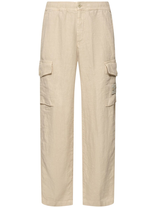 Stone Island: Ghost regular pants - Beige - men_0 | Luisa Via Roma