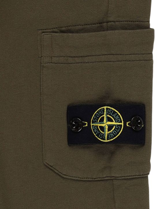 Stone Island Junior: Cotton sweatpants - Military Green - kids-boys_1 | Luisa Via Roma