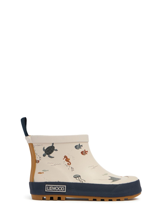 Liewood: Sea printed rubber rainboots - kids-boys_0 | Luisa Via Roma