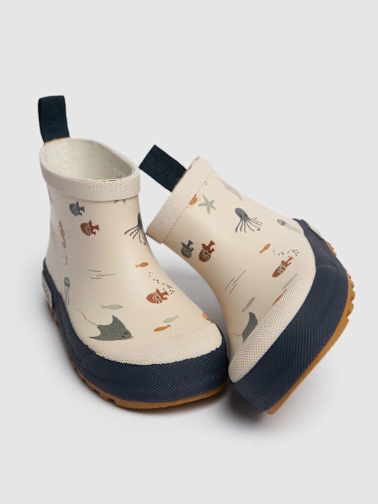 Liewood: Sea printed rubber rainboots - kids-boys_1 | Luisa Via Roma