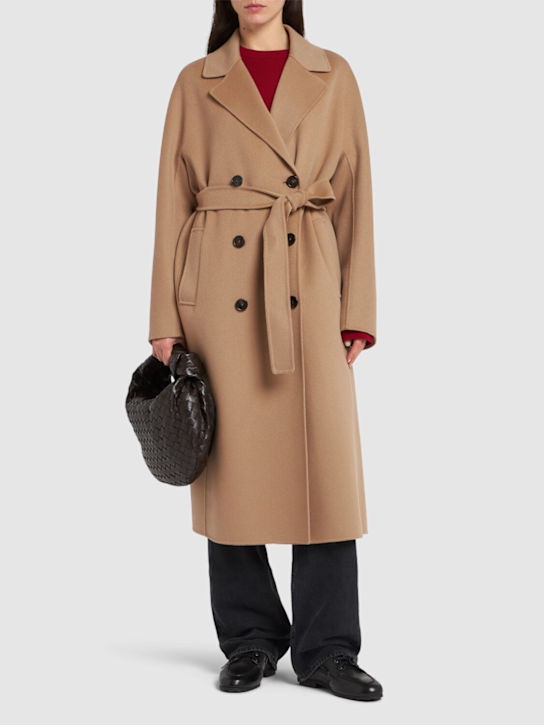 'S Max Mara: Paul wool double breasted long coat - women_1 | Luisa Via Roma