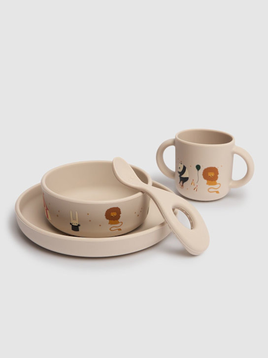 Liewood: Geschirr-Set aus Silikon mit Druck - Bunt - kids-boys_1 | Luisa Via Roma