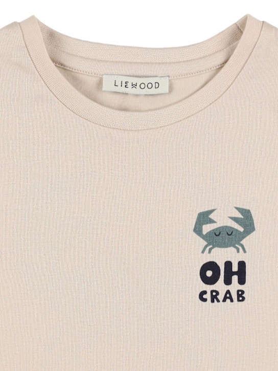 Liewood: Crab print cotton jersey t-shirt - kids-boys_1 | Luisa Via Roma