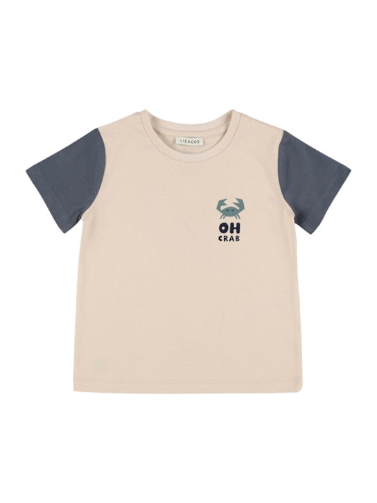 Liewood: Crab print cotton jersey t-shirt - kids-boys_0 | Luisa Via Roma