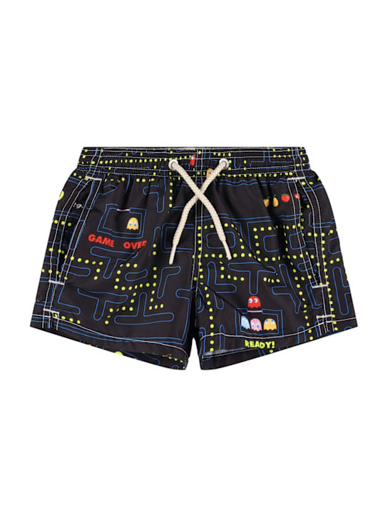 Mc2 Saint Barth: Pacman print nylon swim shorts - kids-boys_0 | Luisa Via Roma