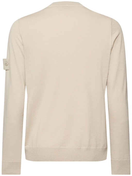 Stone Island: Ghost crewneck sweatshirt - Beige - men_3 | Luisa Via Roma