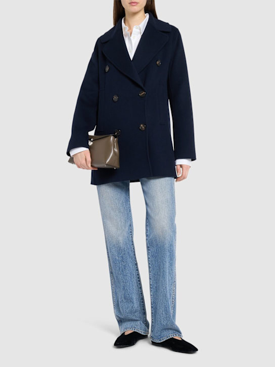 'S Max Mara: Caban wool double breasted short coat - women_1 | Luisa Via Roma