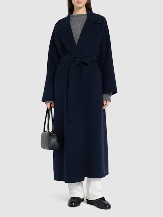 'S Max Mara: Doris wool belted long coat - women_1 | Luisa Via Roma