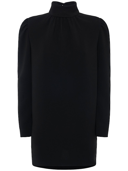 Max Mara: Embassy triacetate blend mini dress - Black - women_0 | Luisa Via Roma