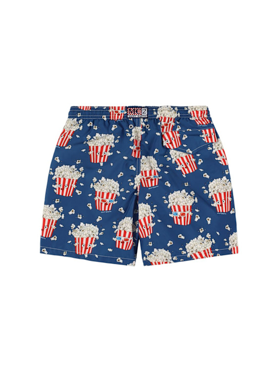 Mc2 Saint Barth: Popcorn print nylon swim shorts - kids-boys_1 | Luisa Via Roma