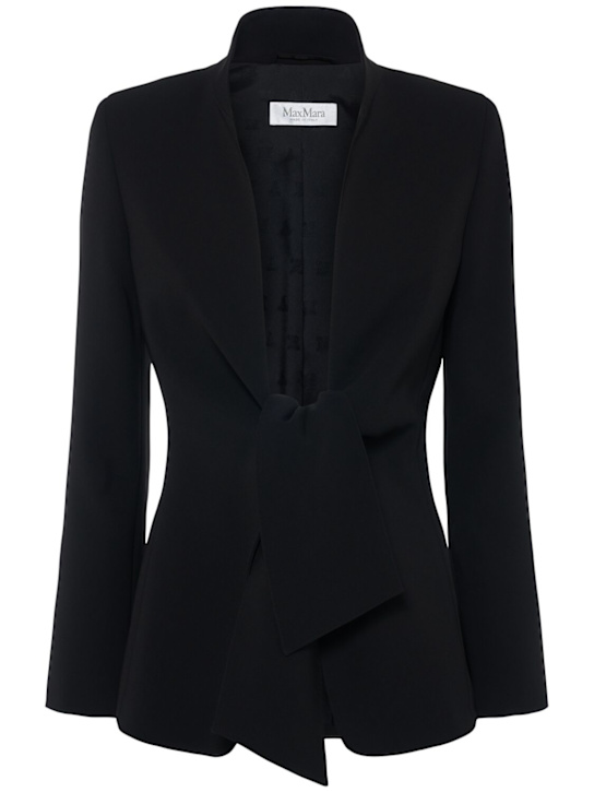 Max Mara: Ghiotto triacetate blend self-tie jacket - women_0 | Luisa Via Roma