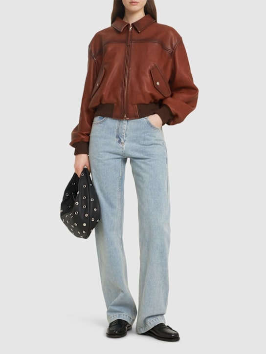Straight fit mid rise denim jeans - Thumbnail 2