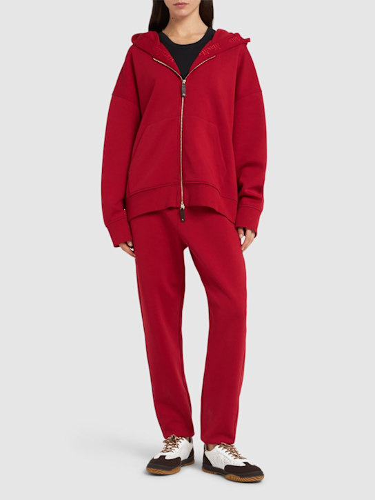 'S Max Mara: Siena jersey zip up sweatshirt - women_1 | Luisa Via Roma