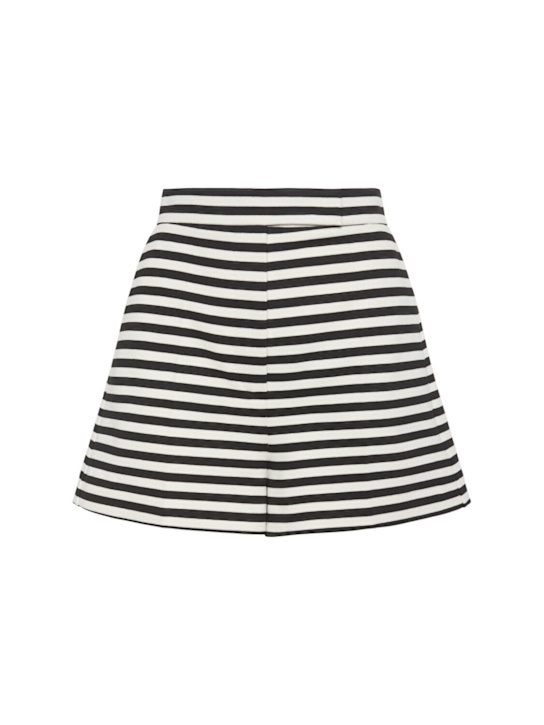 Max Mara: Onirica striped jersey shorts - Black/Multi - women_0 | Luisa Via Roma