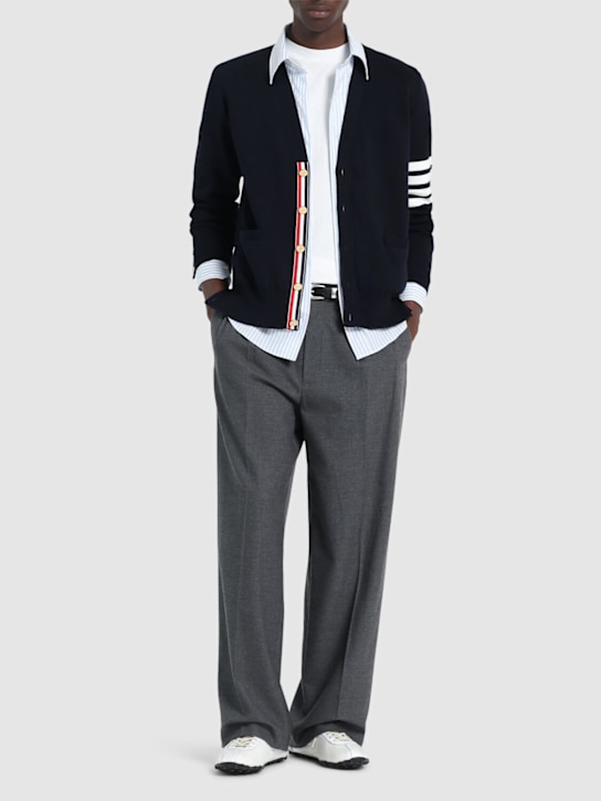 Thom Browne: Milano stitch cotton cardigan - men_1 | Luisa Via Roma