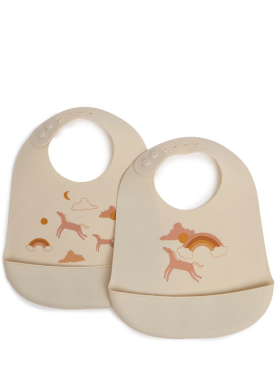 Liewood: Set di 2 bavaglini in silicone stampato - kids-girls_0 | Luisa Via Roma