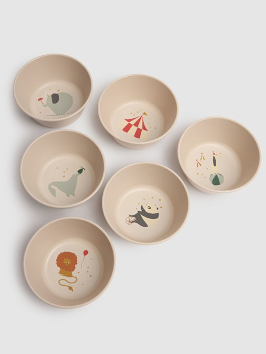 Liewood: Set: 6 Schüsseln aus Silikon mit Druck - Bunt - kids-boys_1 | Luisa Via Roma